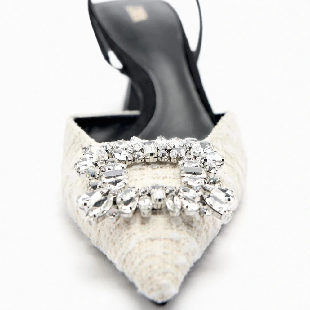 ‼️SOLD‼️Zara rhinestone heels - Picture 3 of 4